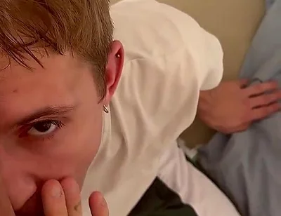 Cute Guy Sucks a Big Cock and Takes It in the Ass, Fucked and Cummed