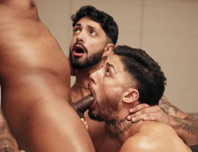 Markin Wolf And Di Carvalho In Hardcore Gay Fetish Threesome With And Black Mangeira