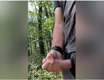 Cumshot In The Middle Of The Forrest