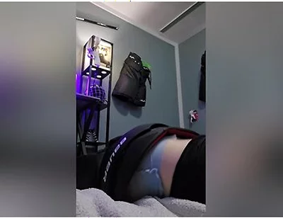 Hockey Jock Grinds & Cums In Pullup (diaper)