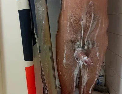 Hot Dilf Shower Big Uncut Cock Wanking and Cumming - Rockard Daddy