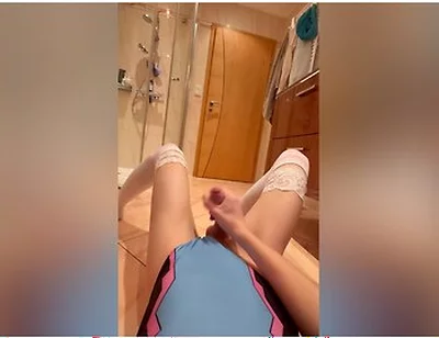 Huge Cumshot From A Femboy