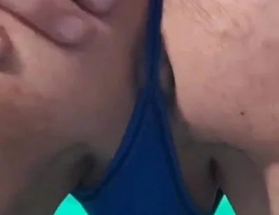 Blue Sheer Meshy G-string
