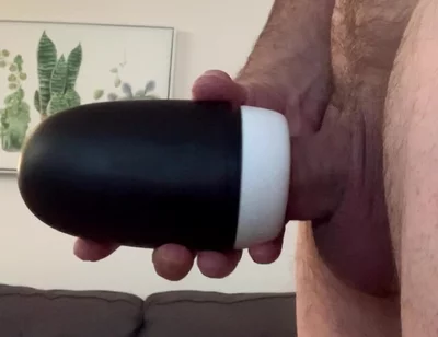 Cum as Lube Pocket Striker and New Toy Combo