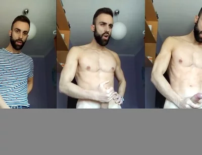 Hot Guy with a Big Cock of 23 Cm Jerking off in His Room