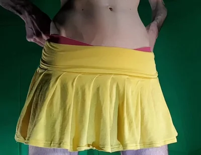 Yellow Miniskirt with Yellow Shorts