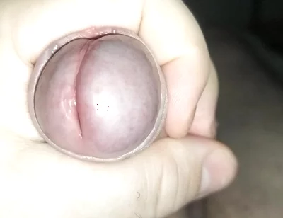 Close up Masturbation Uncut Cock and Cumshot