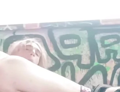 A Daring Young Man Puts His Hand in His Anus in a Public Place.