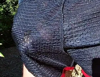 Cumming in My Sport Shorts Outdoors