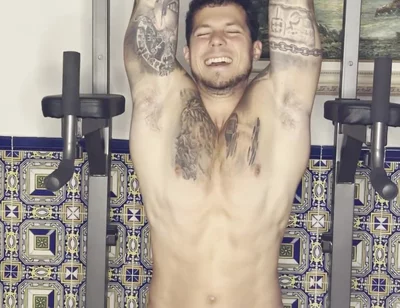 My Big Cock Cums in Workout!