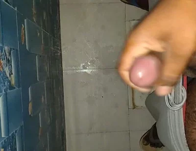 Desi Dick Masturbating in Bathroom
