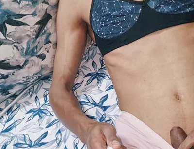 Sissy Crossdresser Stealing and Cumming in Mommy's Silk Satin Panties