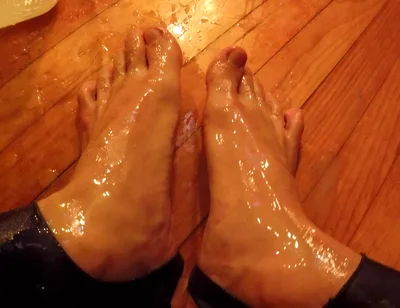 Masked Sissy in Leotard Cums and Piss on Feet