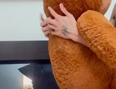 I Put the Teddy Bear on All Fours and Came on Top of It