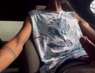 College Boy Masturbates in the Car Until He Cums