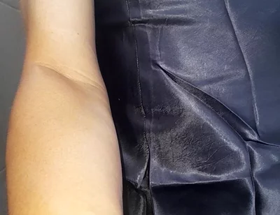 Blue Satin Silk Mini Dress with Gorgeous Lining