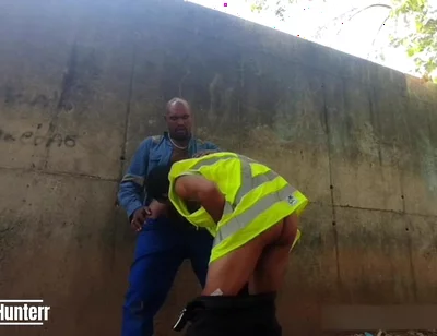 Two Workers Behind the Service Wall