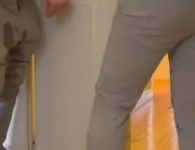 Desperate Boy Left Outside by His Flatmate Wets Himself and Then Gets His Revenge