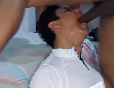 Intense Oral Sex with a Big Black Cock