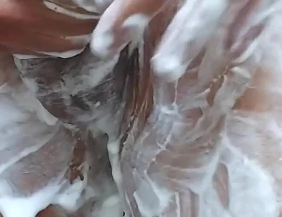 Standing Shaving in Bathroom and Cumshot
