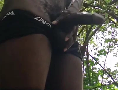 My Hand Can't Stop Thinking About My Big Dick Masturbating Cumshot in the Forest