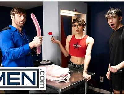 Dom King Frees Foxy Alex From His Cock Cage And Licks His Ass During A Steamy Security Check