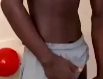 Swinging stroking my big black cock