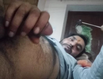 Indian man enjoys