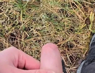 A Bit Risky Peeing - POV Outdoor Male Pee During a Nature Walk