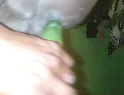 Deep Anal Sex with a Big Cucumber