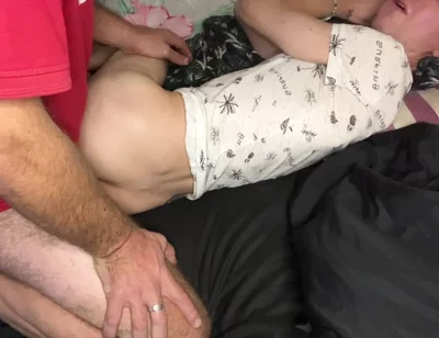 Great Creampie for Tight Twink Hole From a Mature Bear