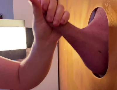 Builder Shoves His Thick Rock-hard Cock Through. Then This Happens?