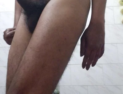 Indian Teen Femboy with Phimosis Dick Jerking and Stroking in the Bathroom Until Cum