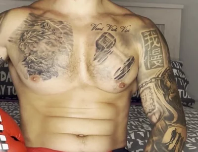 My Big Cock Cums with a Boxer Gloves