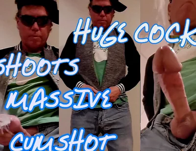 Huge Cock Shoots Massive Cumshot