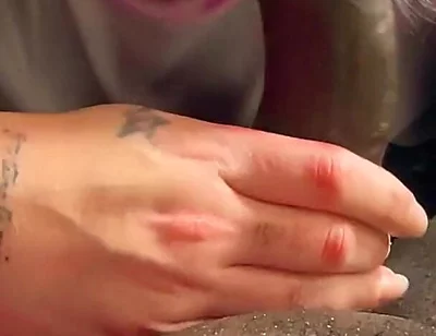 Sexy Trav Sucks My Big Cock Gently and Roughly