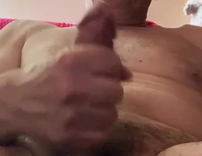 Mature Man Masturbating and Smoking