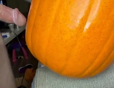 Pumpkin Makes Me Cum Twice!!!
