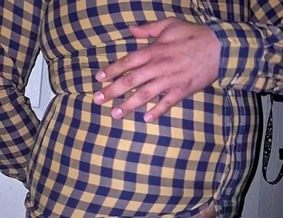 Popping My Button up on My Belly