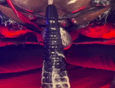 Femboy Bottom Dipsodeep Creams Butthole with Large Dildo - Anal Training