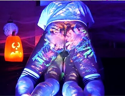 Femboys Messy Halloween Flip Fuck With Glow Paint