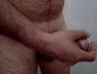 Real Masterbating in Bathroom