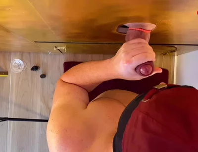 Thick Stepdaddy Cock Gets Tongue & Lip Worship - First Load Too Early Down the Throat, Second in Cum Glass
