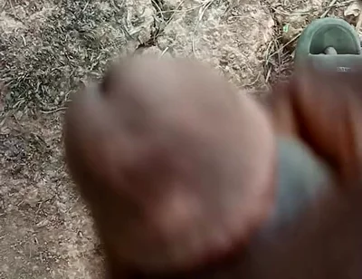 African Boy Masturbating Inside the Bush