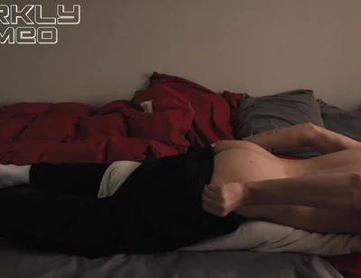 Morning Routine. Femboy Can't Help but Pillow Humping Imagining Your Tight Ass Filled with His Cum