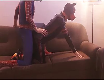 Puppy Gets Fucked By Horny Cosplay Spiderman