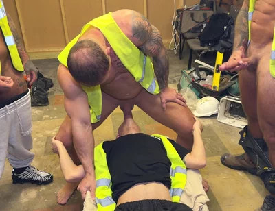 Chav Twink Vs 3 Big Cocks & Covered in 3 Huge Loads