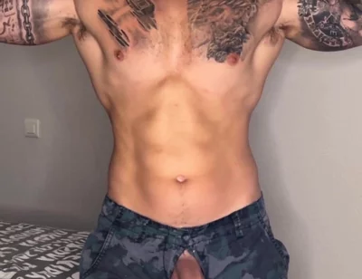 My Military Cock Cums with No Touch