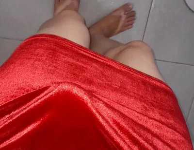 Crossdresser Cum Inside Sexy Velvet Dress