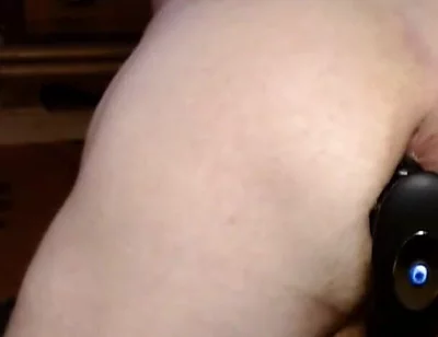 Penis and Ball Ring Thrusting Butt Plug Giving Me an Anal Orgasm